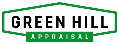 Green Hill Appraisal Logo Badge line solid outline 2c